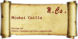 Miskei Csilla névjegykártya